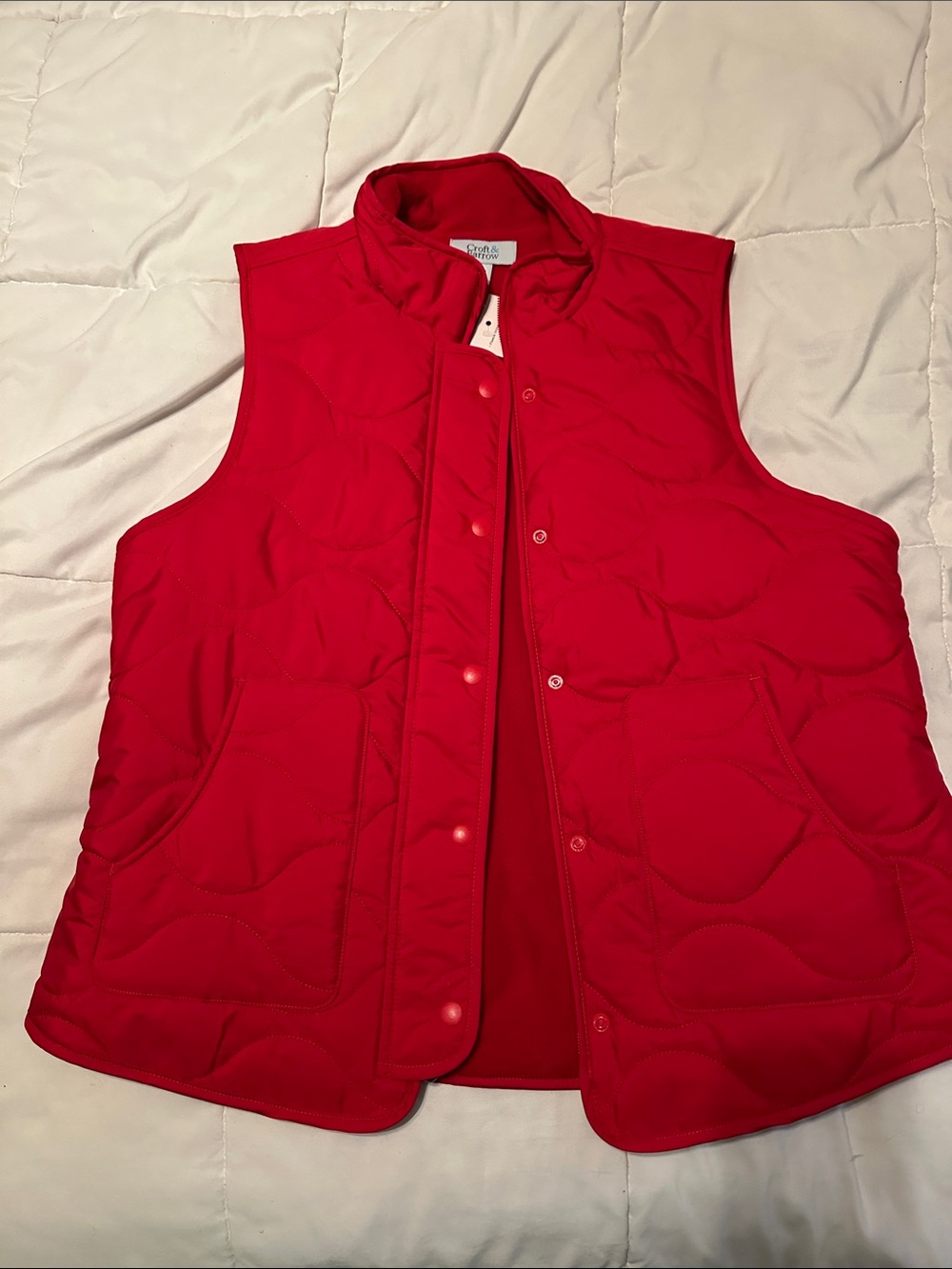 Croft & Barrow Bright RedVest - Women